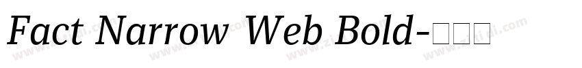 Fact Narrow Web Bold字体转换